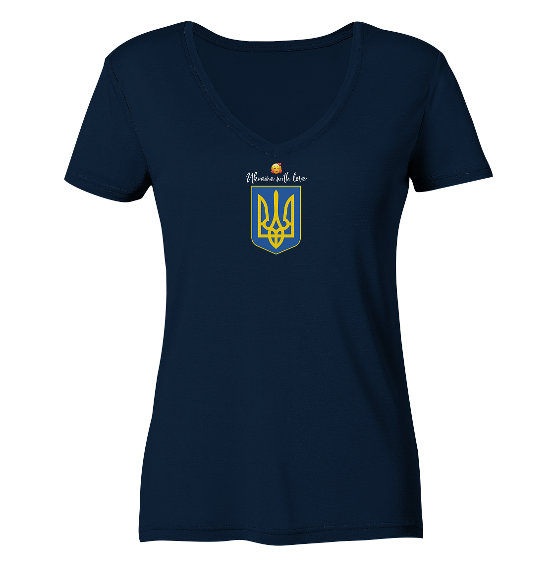 UKRAINE Organic Ladies V-Neck Shirt