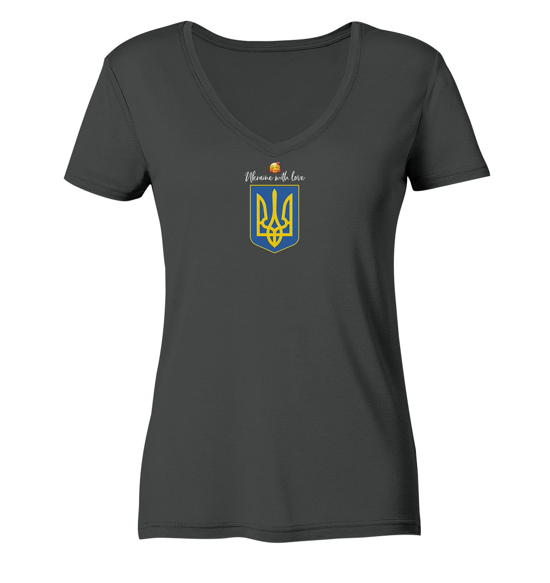UKRAINE Organic Ladies V-Neck Shirt