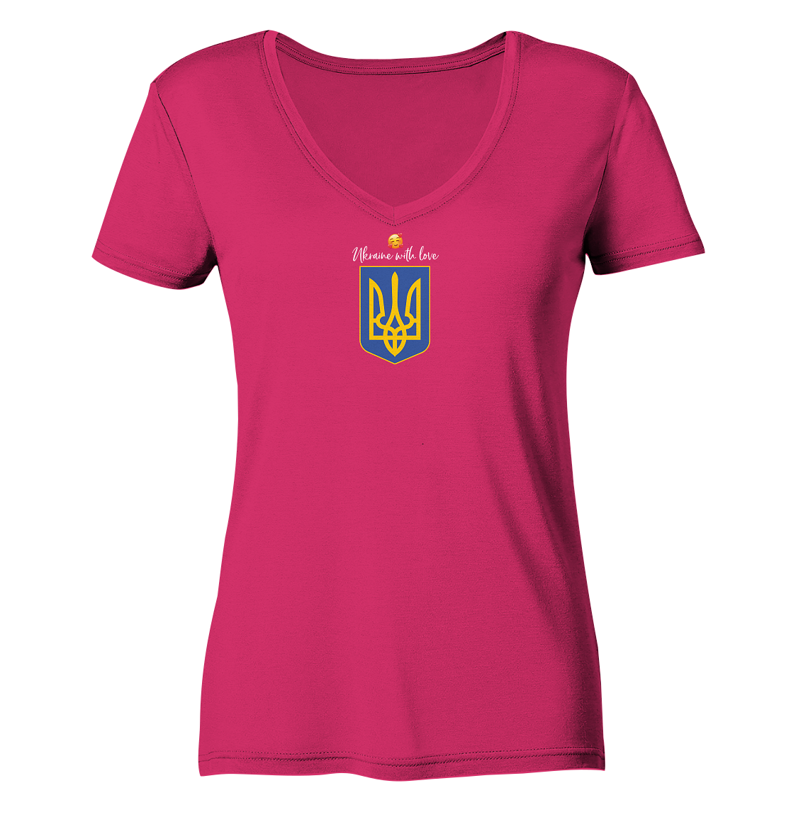 UKRAINE Organic Ladies V-Neck Shirt