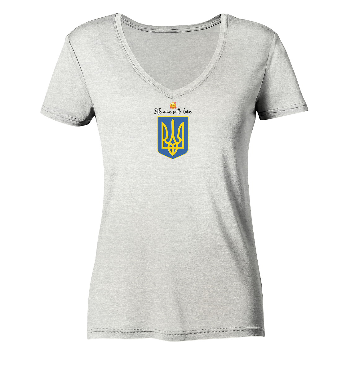 UKRAINE Organic Ladies V-Neck Shirt