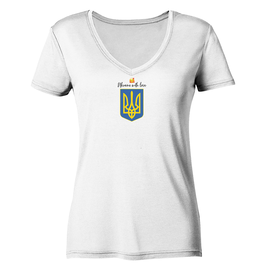 UKRAINE Organic Ladies V-Neck Shirt