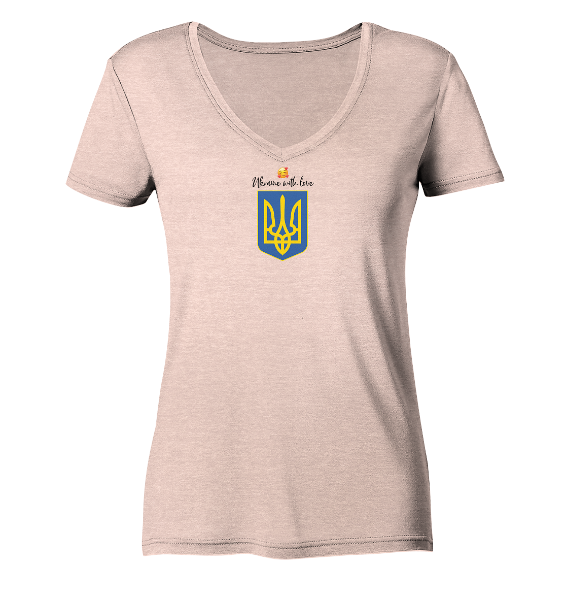 UKRAINE Organic Ladies V-Neck Shirt