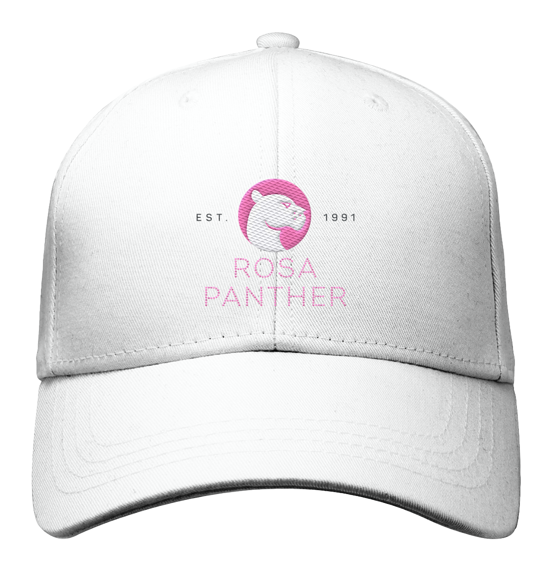 ROSA PANTHER branding - Organic Baseball Cap – only white (sticked)