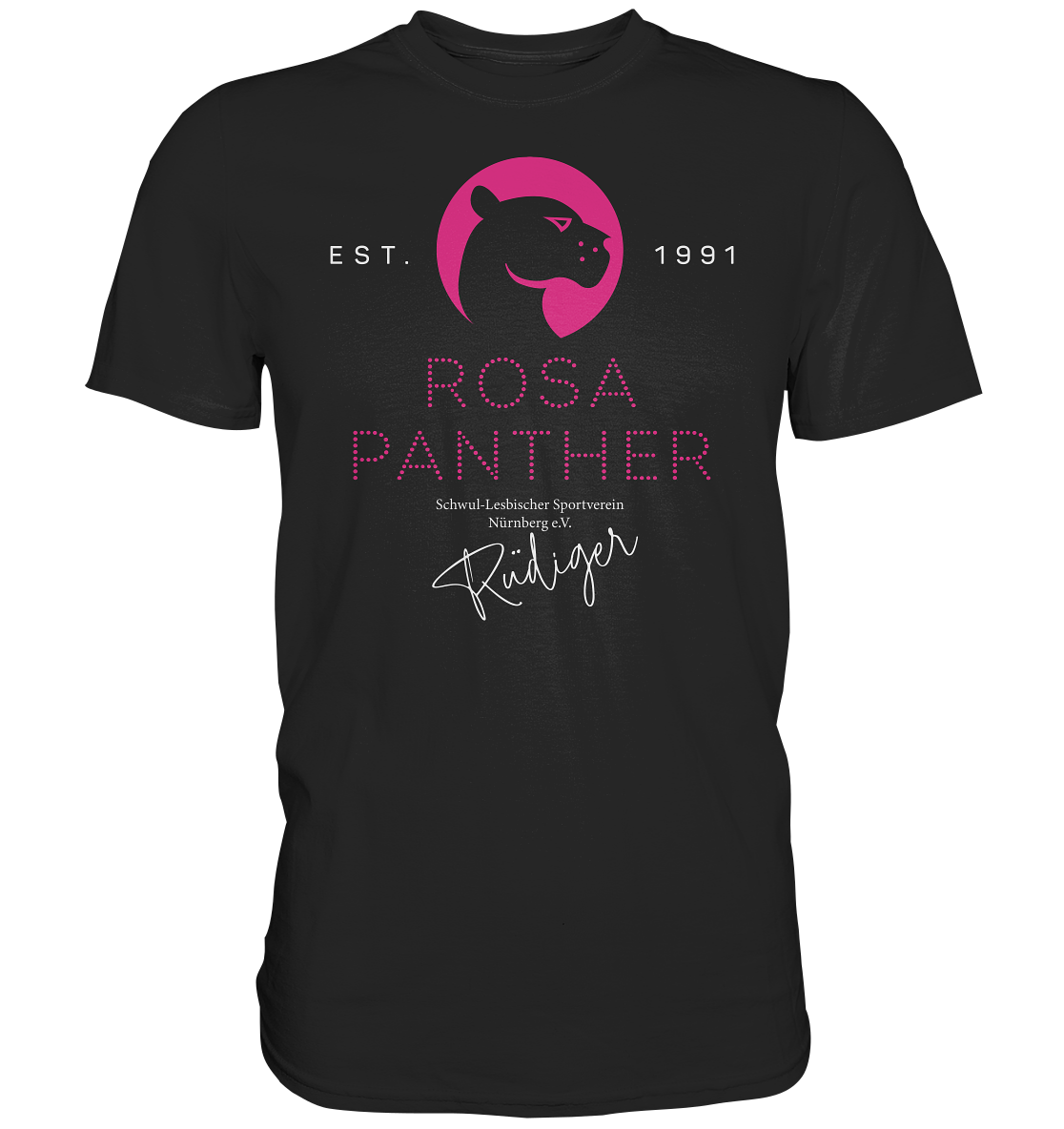 ROSA PANTHER t-shirt (mit individuellem Namen) - bitte anfragen! mobil: 01772726677 Lieferzeit + 1 Tag!