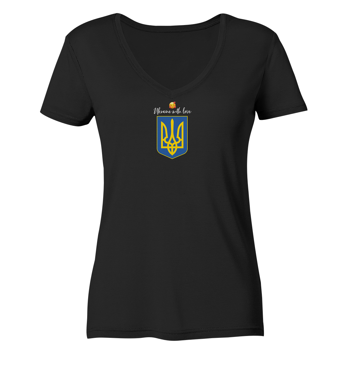 UKRAINE Organic Ladies V-Neck Shirt